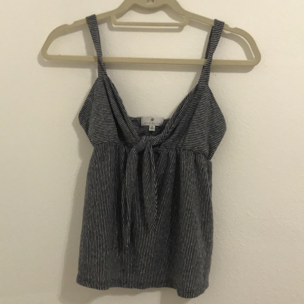 tank top with stripes and front bow